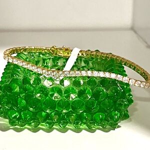 NWT 6.2 CTW Moissanite tennis bracelet Sz 8”